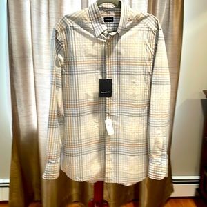 Ermenegildo Zegna tailored fit casual dress shirt. Size L.  NWT